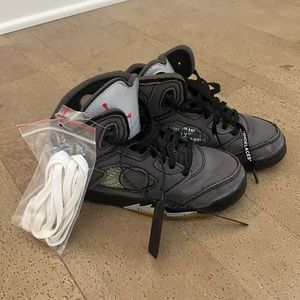 KIDS Nike OFF WHITE x Air Jordan 5 Retro SP “muslin” US 13c